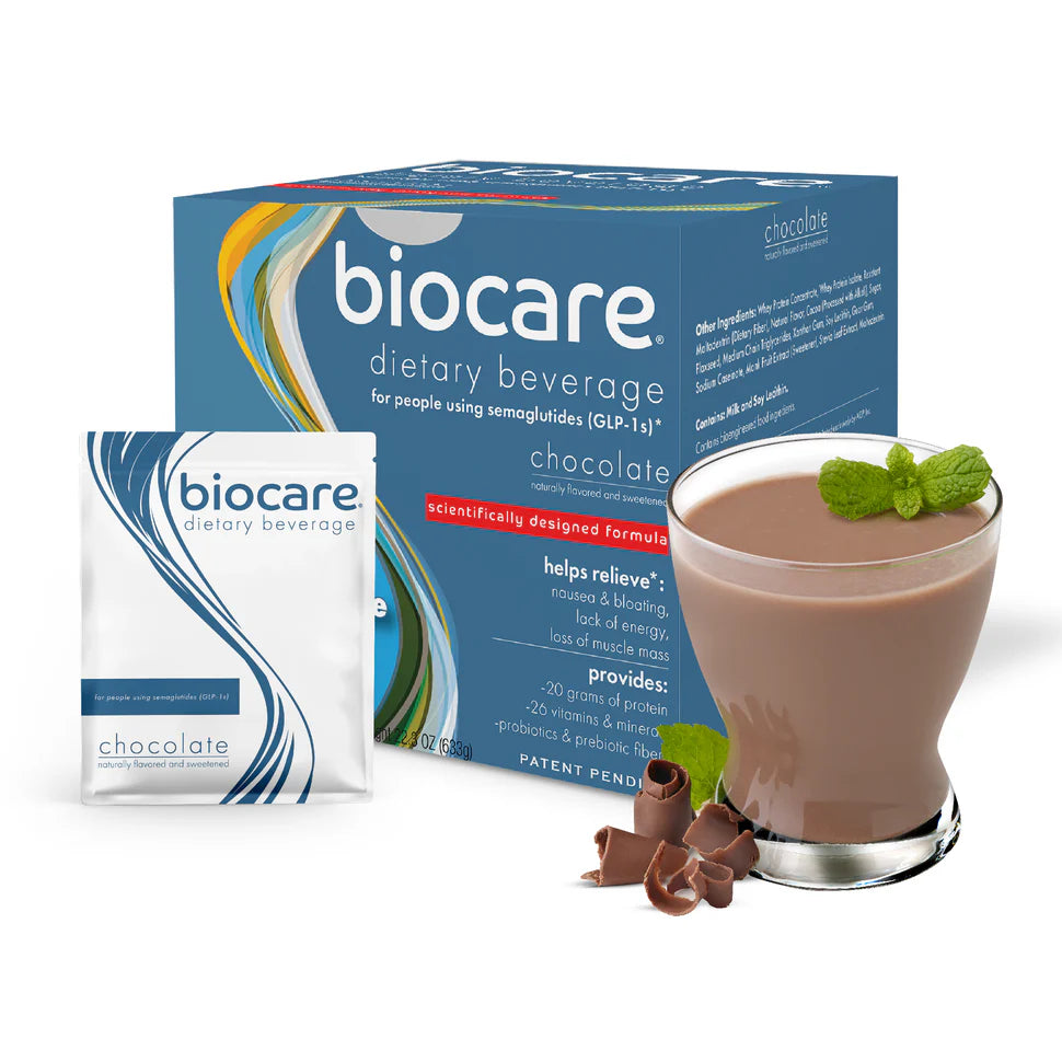 Biocare® Scientifically Designed Dietary Beverage for People using GLP-1 Medications such as Semaglutide and Tirzepatide by Proti Care